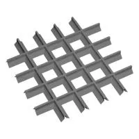 Грильято Пирамидальный ячейка 120х120мм, металлик матовый, высота 35 мм, ширина 10 мм