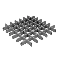 Грильято ячейка 86x86, высота 30 мм, ширина 5 мм, металлик матовый