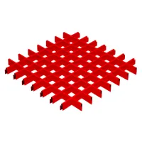 Грильято ячейка 75x75, высота 30 мм, ширина 5 мм, окраска по RAL