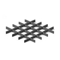 Грильято ячейка 120x120, высота 30 мм, ширина 5 мм, металлик матовый