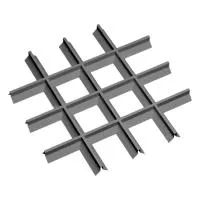 Грильято Пирамидальный ячейка 150х150мм, металлик, высота 42.5 мм, ширина 10 мм