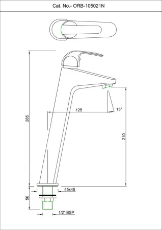 Кран для раковины Essco Orbit ORB-CHR-105021N Хром