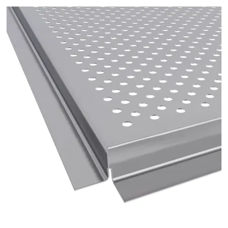 Кассетный потолок Албес AP600A6/45°/Т-24 Tegular 24 металлик перфорация F d=1,5 Эконом