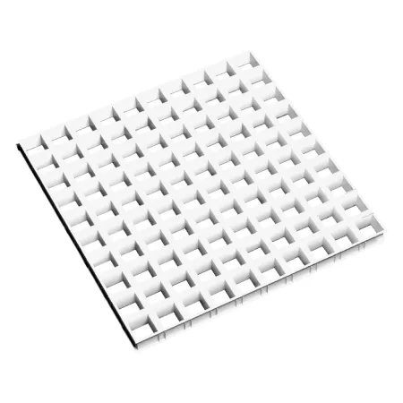 Грильято GL-15 ячейка 60x60, высота 37 мм, ширина 15 мм, супер-хром