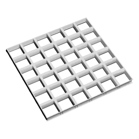 Грильято GL-15 ячейка 100x100, высота 47 мм, ширина 15 мм, белый матовый