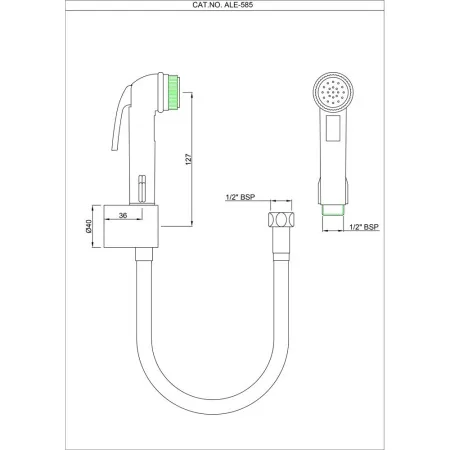 Лейка для гигиенического душа Essco ALE-CHR-585 Хром