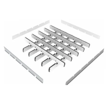 Грильято GL-15 ячейка 120x120, высота 47 мм, ширина 15 мм, белый матовый