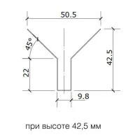 Грильято Пирамидальный ячейка 75х75мм, белый матовый, высота 42.5 мм, ширина 10 мм