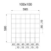 Грильято GL-15 ячейка 100x100, высота 47 мм, ширина 15 мм, белый матовый