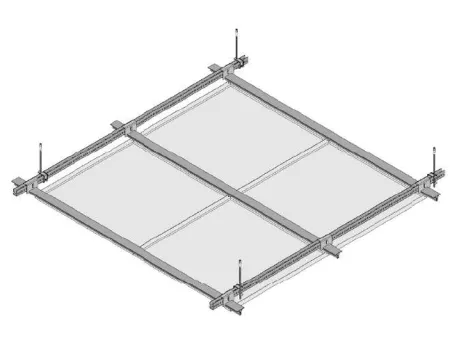 Подвесной потолок Армстронг V-Clip F Plain Bioguard белый 600x600х40мм (фаска 3 мм)