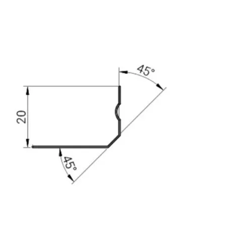Кассетный потолок Алебс AP600АС/45° белый матовый оцинковка Medical Ingermax