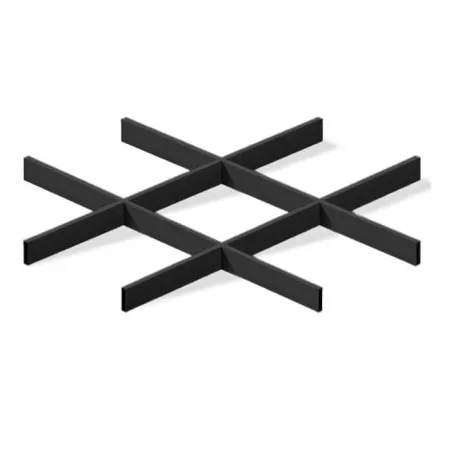 Грильято ячейка 200x200, высота 50 мм, ширина 10 мм, черный