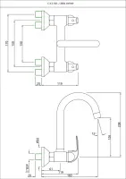 Смеситель для раковины в кухню Essco Orbit ORB-CHR-105309 Хром