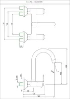 Смеситель для раковины в кухню Essco Cosmo COS-CHR-103309N Хром