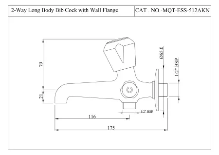Двухсторонний кран Essco Marvel MQT-CHR-512AKN с дивертором Хром