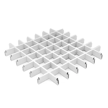 Грильято ячейка 86x86, высота 40 мм, ширина 10 мм, белый матовый