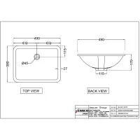 Раковина Essco Aspire AIS-WHT-101701 Белая Раковина Essco Aspire AIS-WHT-101701 Белая