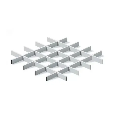 Грильято ячейка 120x120, высота 30 мм, ширина 10 мм, белый матовый
