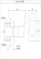 Настенный запорный клапан Essco Stella STE-CHR-107099 Хром