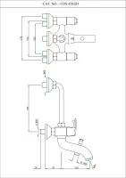 Смеситель для ванны и душа 3-в-1 с ручным и верхнем душем Essco Cosmo COS-CHR-103281 Хром