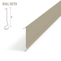 Рейка Албес A91SP оцинкованная RAL1019 Серо-бежевый