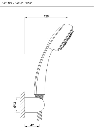 Душевой набор Essco SAE-CHR-551SH555 Хром