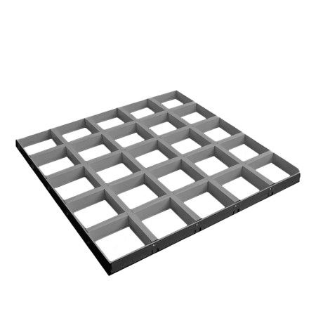 Грильято GL-15 ячейка 120x120, высота 47 мм, ширина 15 мм, металлик матовый