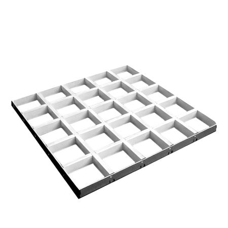 Грильято GL-15 ячейка 120x120, высота 37 мм, ширина 15 мм, белый оцинк
