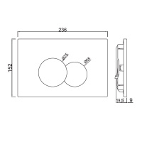 Клавиши смыва Jaquar Opal Prime JCP-CHR-152415 Хром