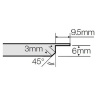 Кассетный потолок Албес AP600A6/45°/Т-24 Tegular 24 суперхром