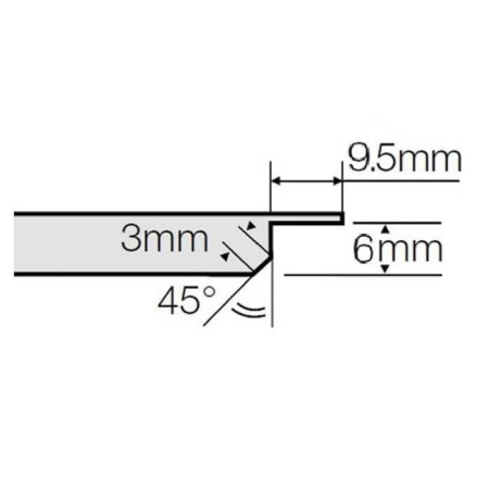 Кассетный потолок Албес AP600A6/45°/Т-24 Tegular 24 суперхром