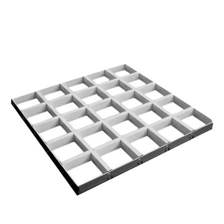 Грильято GL-24 ячейка 120x120, высота 34 мм, ширина 24 мм, белый матовый